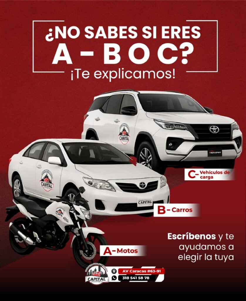 Elección de categoría de conducción