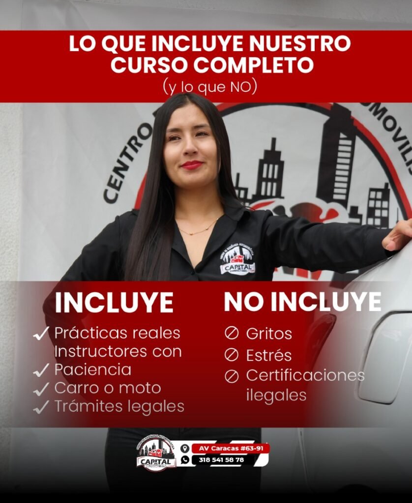 Lo que incluye el curso de conducción